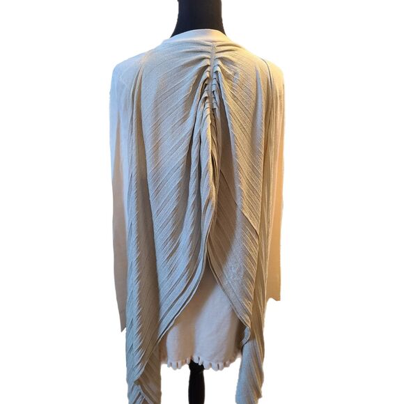IISLI x Nordstrom NWT $340 Cream & Gold Wool Cardigan & Scarf Set, Size M (6-8) - Picture 6 of 10